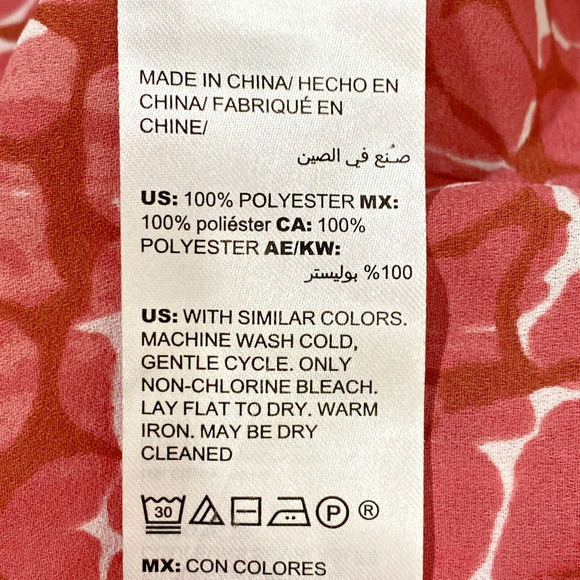 White House Black Market M Top Coral Red Pink White Sleeveless Blouse Open Back - Picture 9 of 9